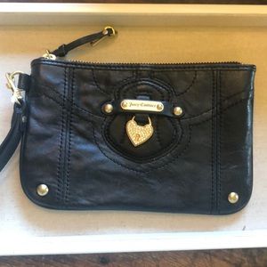 Juicy Couture Black Leather Wristlet